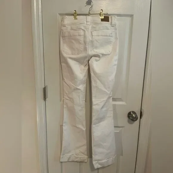 American Eagle Outfitters Cream Flare Jeans - Picture 8 of 8